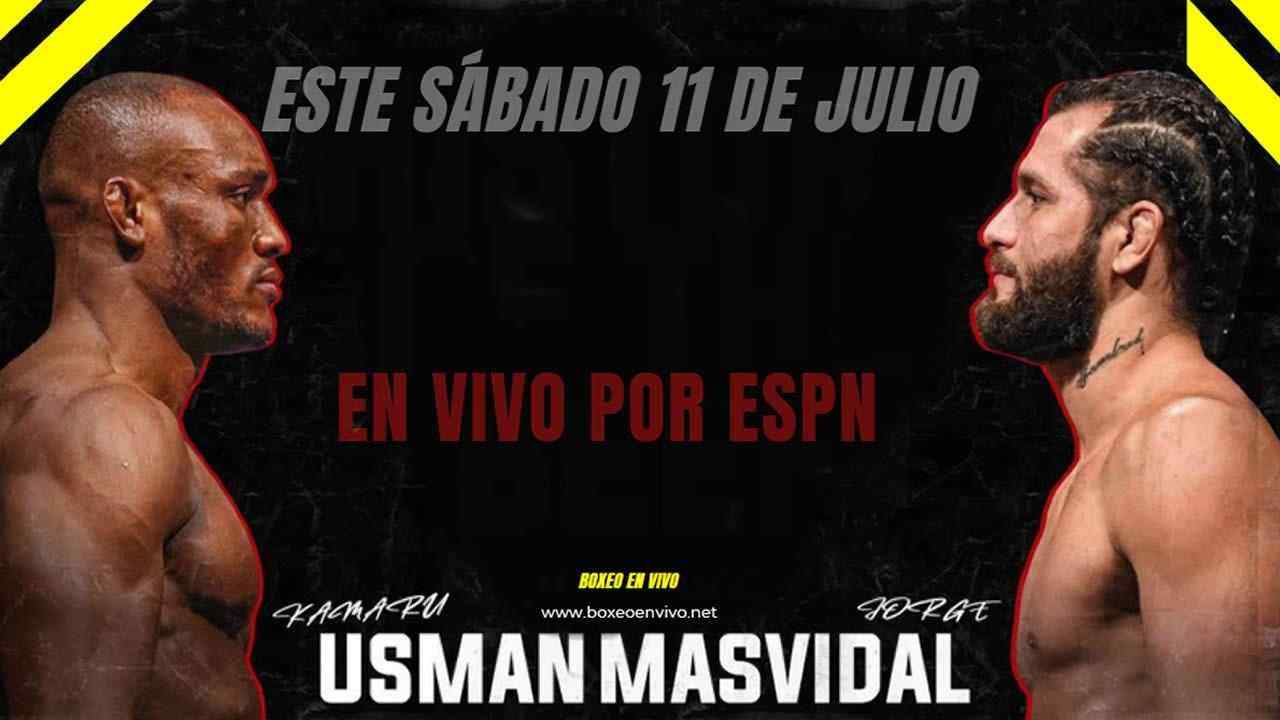 Kamaru Usman vs Jorge Masvidal, este Sábado en VIVO por ESPN