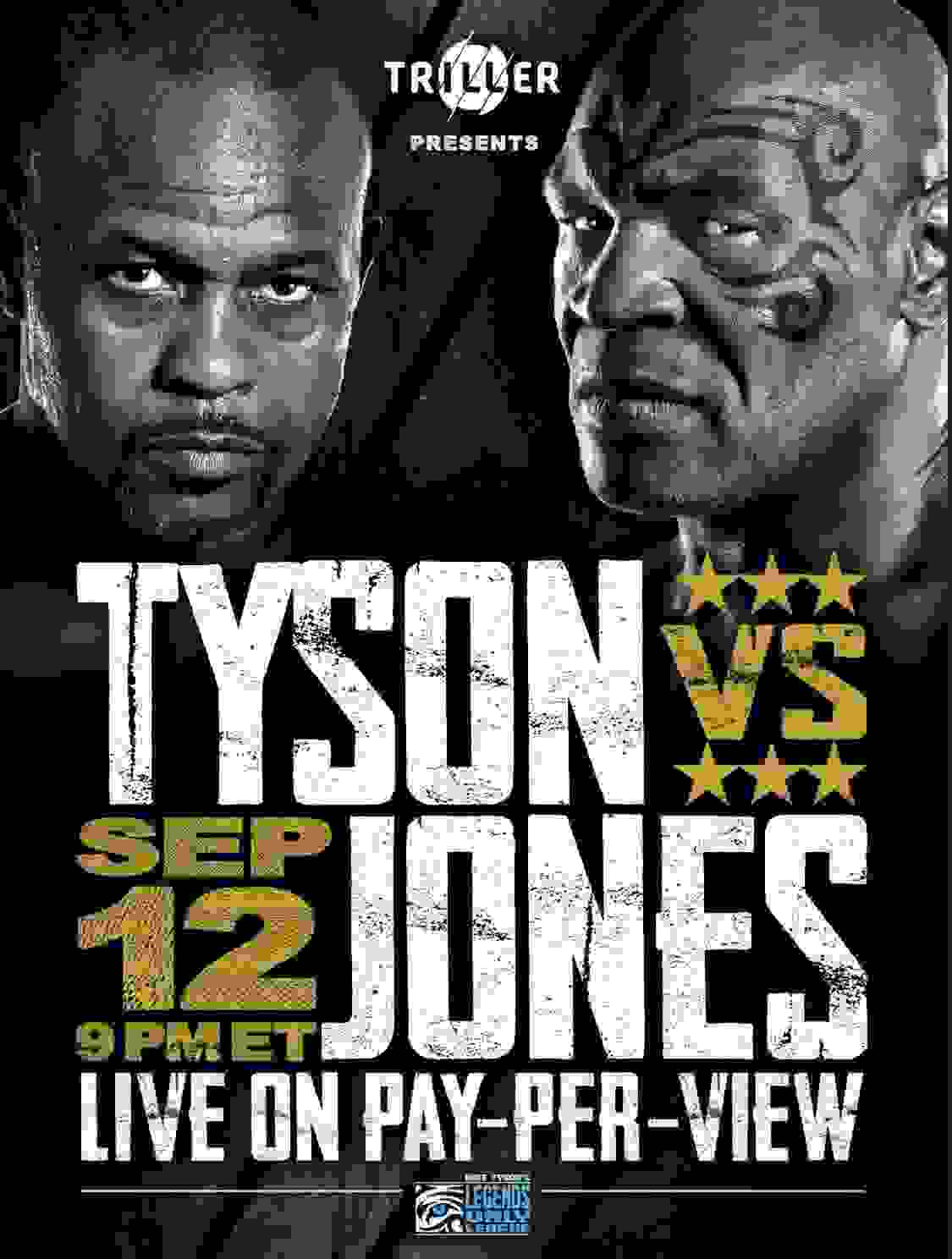Poster de la pelea de Mike Tyson vs Roy Jones Jr