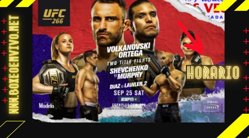 Horario Cartelera UFC 266