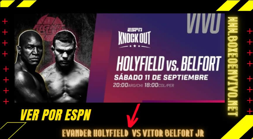 Ver Evander Holyfield vs Vitor Belfort en Vivo por ESPN Knockout