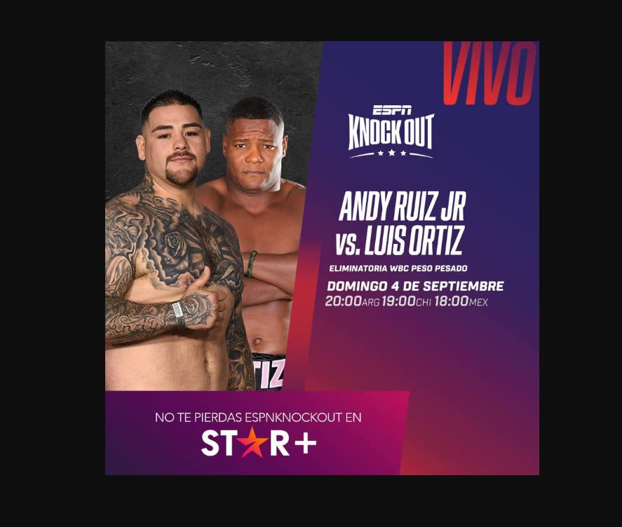 Ver Ruiz vs Luis Ortiz en VIVO Online por ESPN